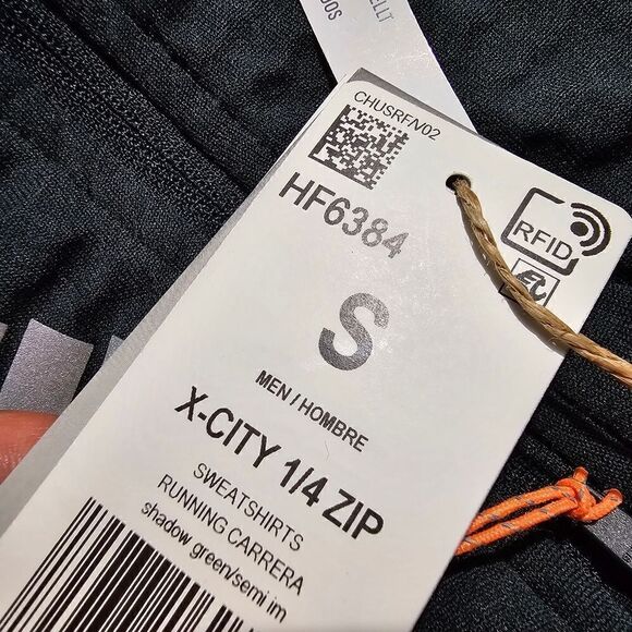 Adidas X-City Cold Ready Running Jacket Sweatshirt Men's S Green Black HF6384 - Picture 12 of 16